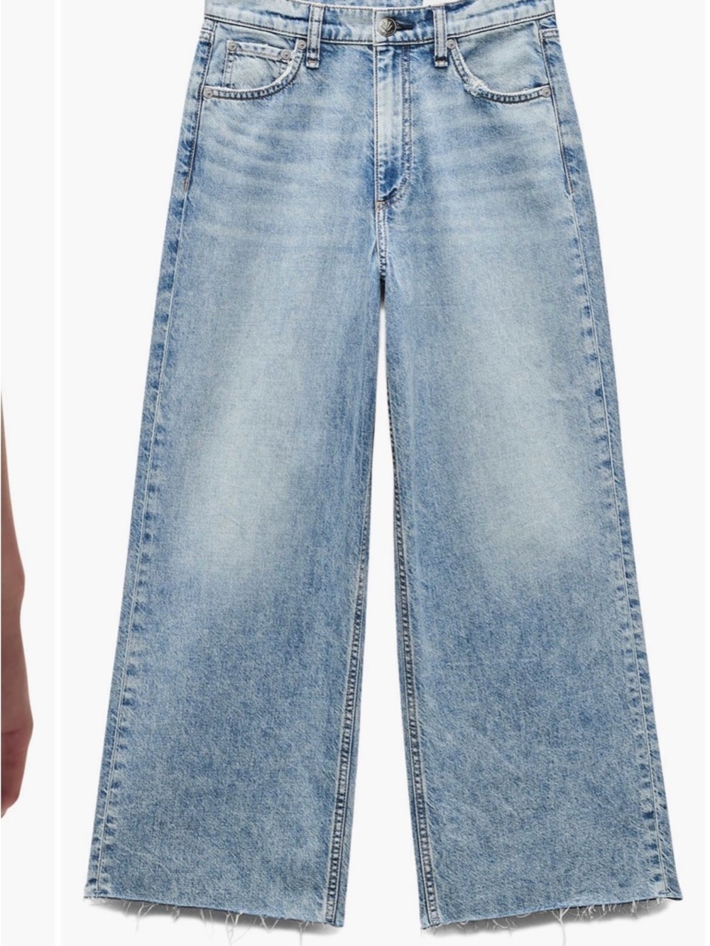 NWT - rag & bone Featherweight Andi * High Waist Ankle * Wide Leg Jeans - Picture 2 of 8